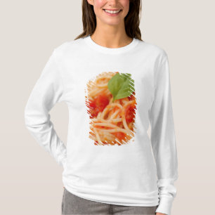 Camiseta Italia, Orta, Lago de Orta, espaguetis con tomate