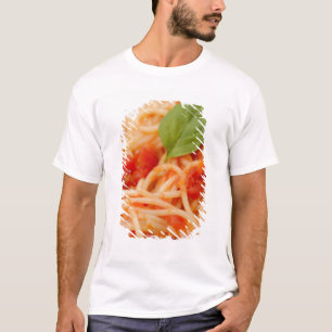 Camiseta Italia, Orta, Lago de Orta, espaguetis con tomate