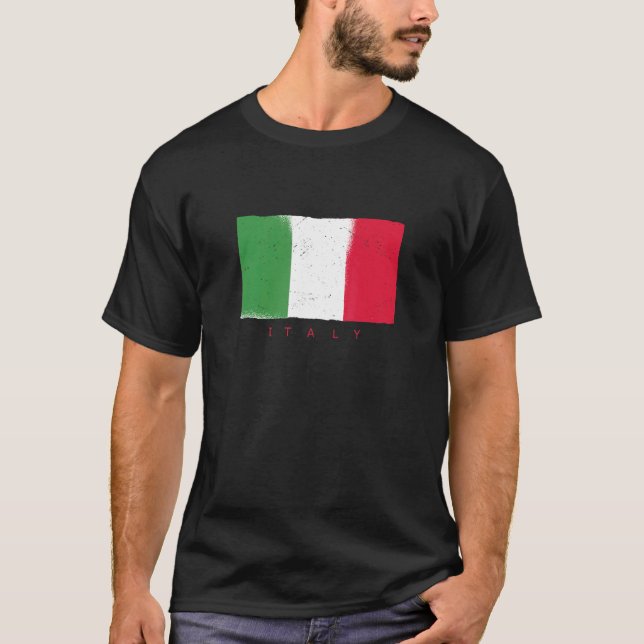 Camiseta Italia: País de bandera Italia Italiana Italiana B (Anverso)