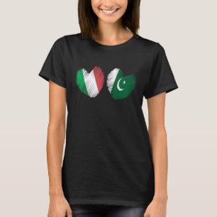 Camiseta Italia Pakistán Corazón Bandera italiana Bandera p