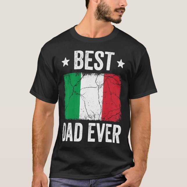 Camiseta Italia Para Hombres Mejor Padre Italiano (Anverso)