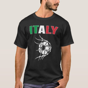 Camiseta Italia: Pelota De Fútbol En Apoyo De Gol Neto Pie