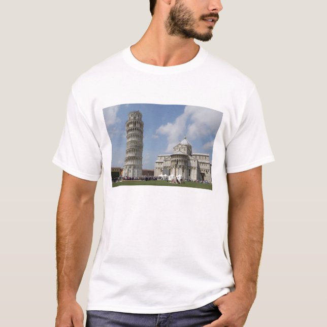 Camiseta Italia, Pisa. Torre inclinada de Pisa y (Anverso)
