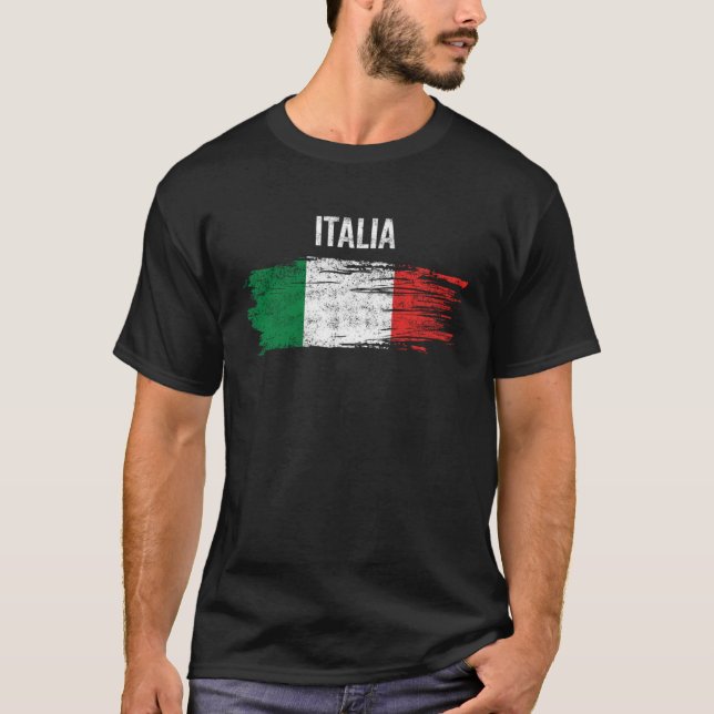 Camiseta Italia pride vintage distressed italian flag (Anverso)