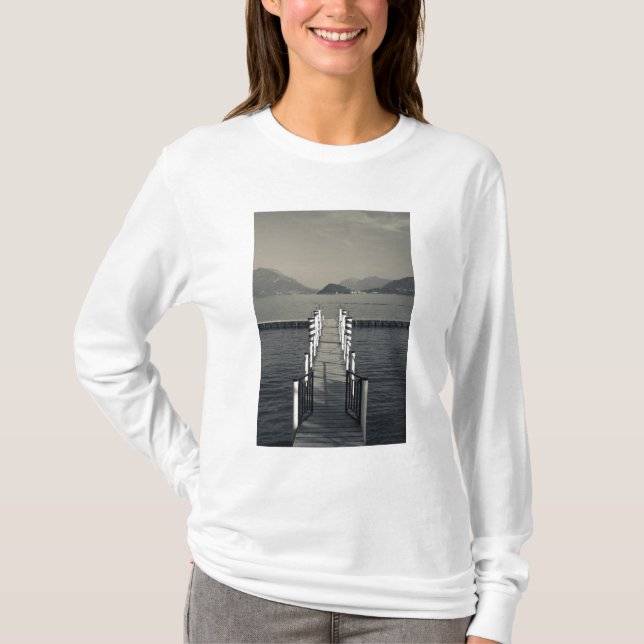 Camiseta Italia, Provincia de Como, Tremezzo. Pier de lago. (Anverso)