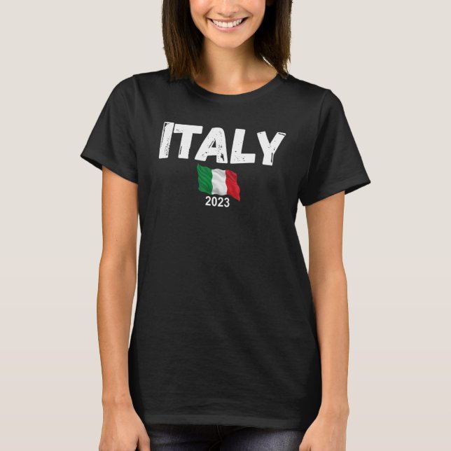 Camiseta Italia: Recorrido de vacaciones y planificación de (Anverso)