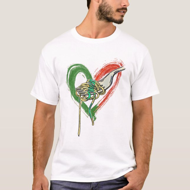 Camiseta Italia retro del corazón (Anverso)