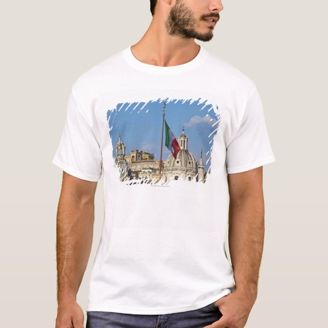 Camiseta Italia, Roma. Bandera italiana (Anverso)