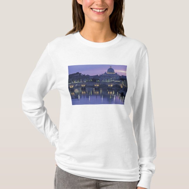 Camiseta Italia, Roma, San Pedro y Ponte Sant Angelo, (Anverso)