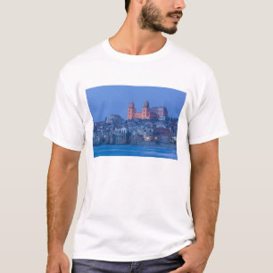Camiseta Italia, Sicilia, Cefalù, Vista con Duomo desde