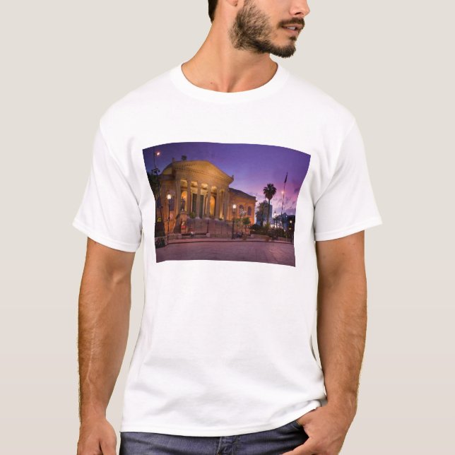 Camiseta Italia, Sicilia, Palermo, Teatro Massimo Ópera (Anverso)