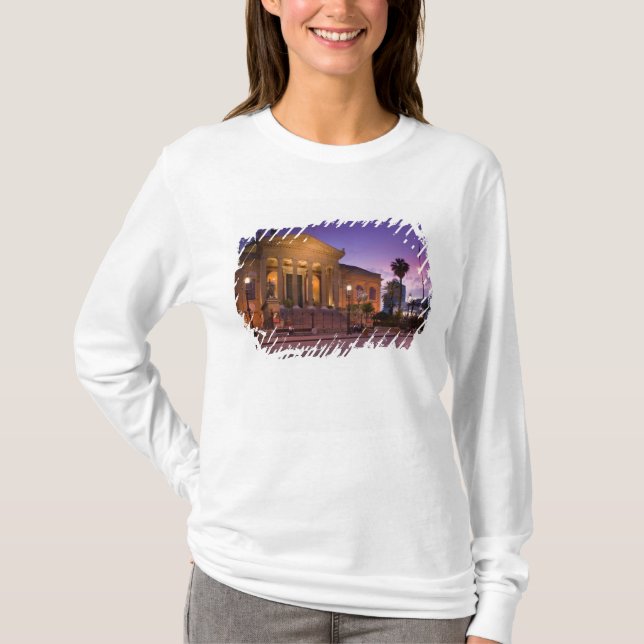 Camiseta Italia, Sicilia, Palermo, Teatro Massimo Ópera (Anverso)