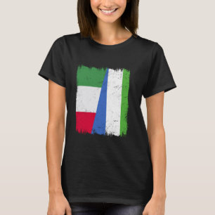 Camiseta Italia Sierra Leona Media Bandera Italiana Sierral