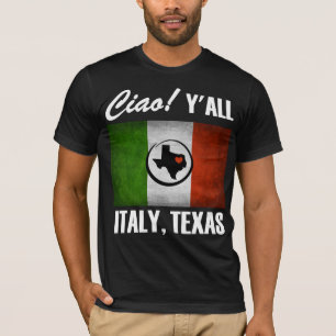 Camiseta ¡Italia, Texas Ciao! Bandera italiana de Y'all Tri