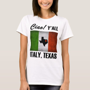 Camiseta ¡Italia, Texas Ciao! Bandera italiana de Y'all Tri