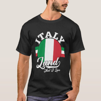 Camiseta Italia Tierra Que Amo La Bandera Italiana P