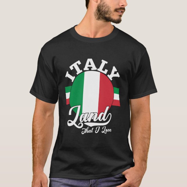 Camiseta Italia Tierra Que Amo La Bandera Italiana P (Anverso)