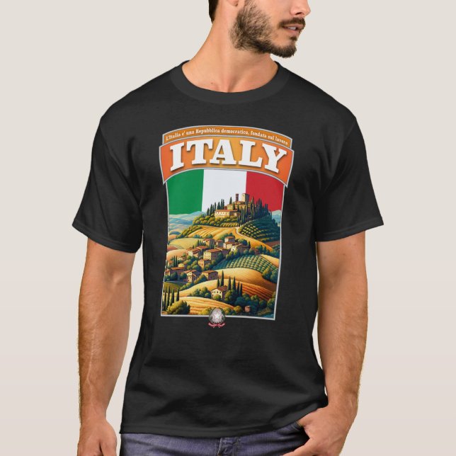 Camiseta Italia Toscana Campiña Europa (Anverso)