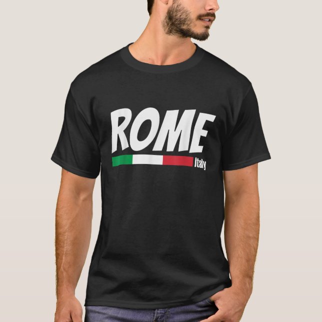 Camiseta Italia Vacaciones Roma Italia Viajes Bandera Itali (Anverso)