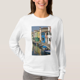 Camiseta Italia, Venecia, Burano. Casas multicolores a lo l