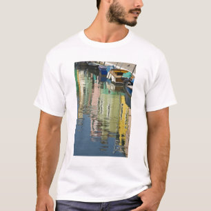 Camiseta Italia, Venecia, Burano. Casas multicolores a lo l