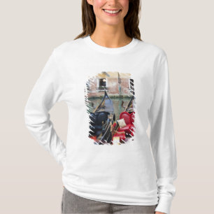 Camiseta Italia, Venecia, enfoque selectivo de góndola en e