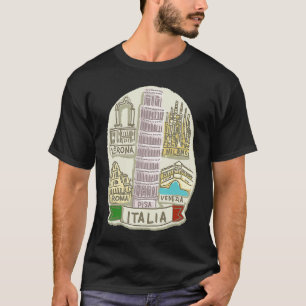 Camiseta Italia Venecia Milán Pisa Verona Roma