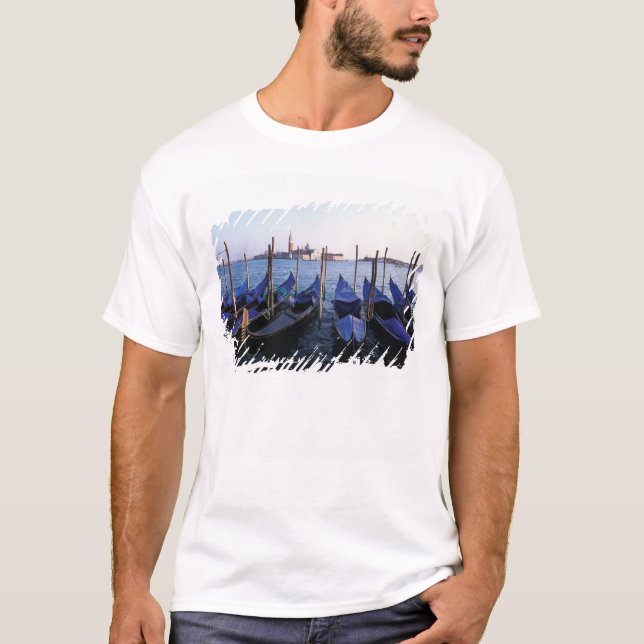 Camiseta Italia, Veneto, Venecia, Fila de Góndolas y San (Anverso)