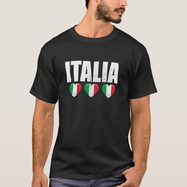 Camiseta Italia Vintage Bandera Italiana Italia (Anverso)