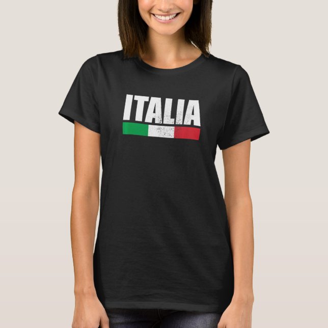 Camiseta Italia Vintage Bandera Italiana Italia (Anverso)