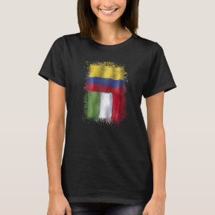 Camiseta Italia Y Colombia Amor Italiano Colombiano