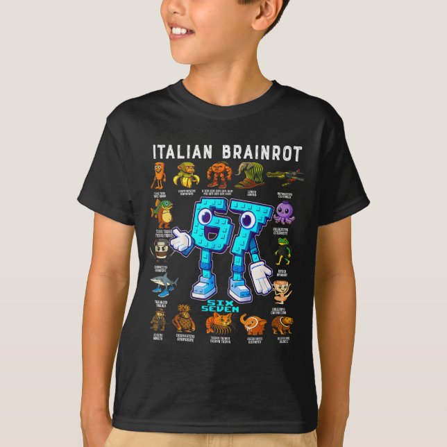 Camiseta Italian Brainrot Funny 67 Meme Birthday Decoration (Anverso)