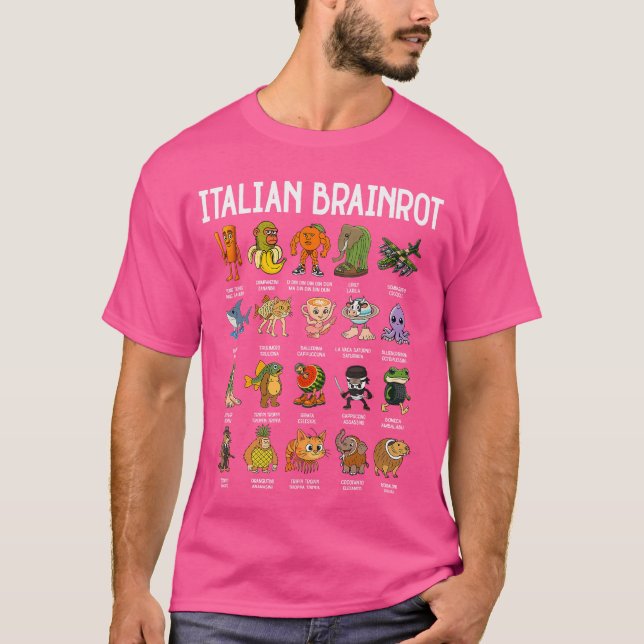 Camiseta Italian Brainrot Italian Brainrot Funny Memes Men  (Anverso)