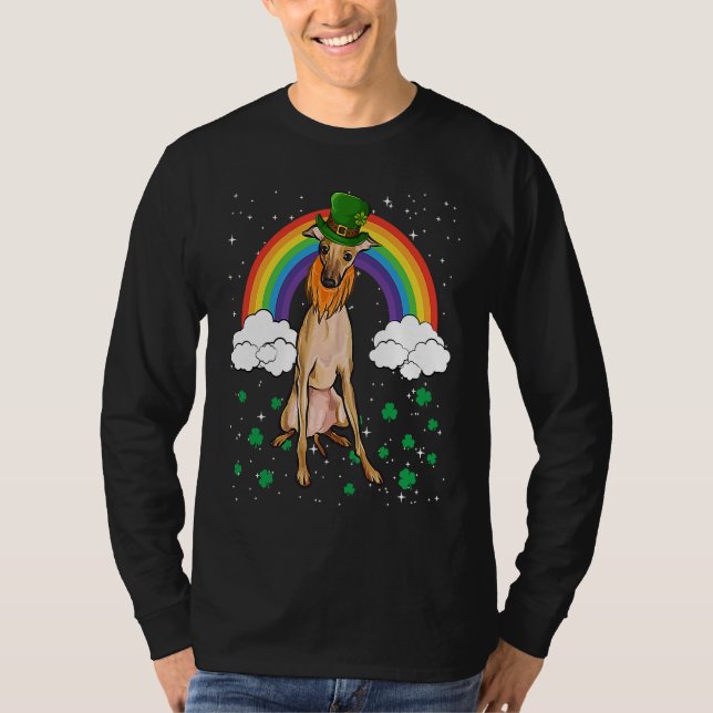 Camiseta Italian Greyhound St Patricks Day Leprechaun (Anverso)
