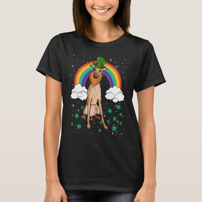Camiseta Italian Greyhound St Patricks Day Leprechaun (Anverso)
