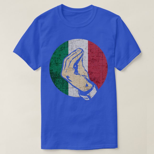 Camiseta Italian Hand Gesture Sing Language Funny Italy Fla (Diseño del anverso)