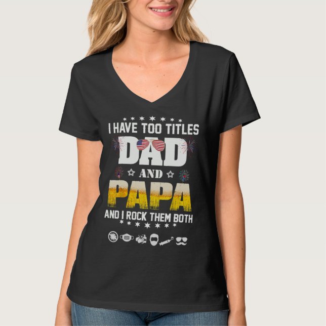 Camiseta Italian Papa American Dad  for Men Plus Size (Anverso)