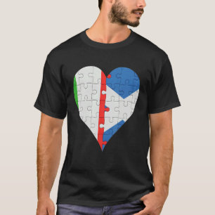 Camiseta Italian Scottish Flag Heart