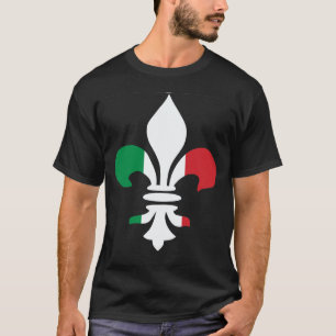 Camiseta italiana de la flor de lis de la bandera