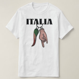 CAMISETA ITALIANA DEL CUERNO Y DE LA MANO, MAL DE