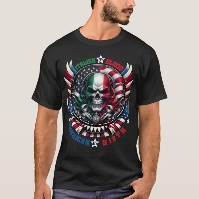 Camiseta Italiano de Blood American por Birth ItalianAmeric (Anverso)