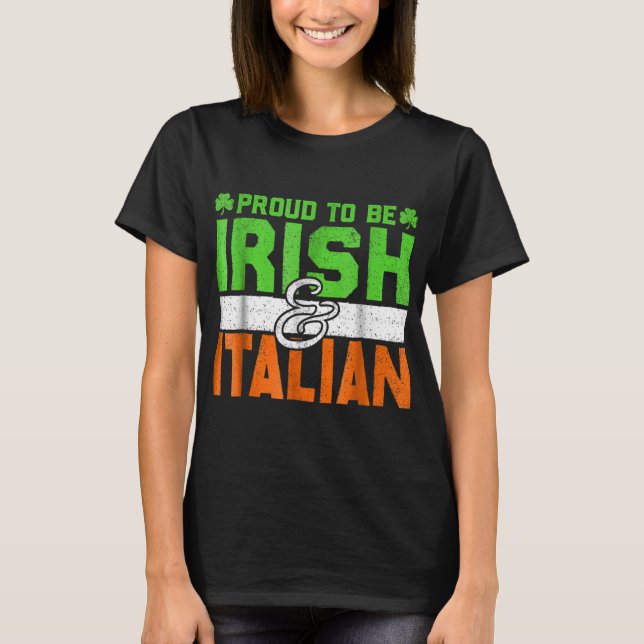Camiseta Italiano irlandés, fiesta de San Patricio, camiset (Anverso)