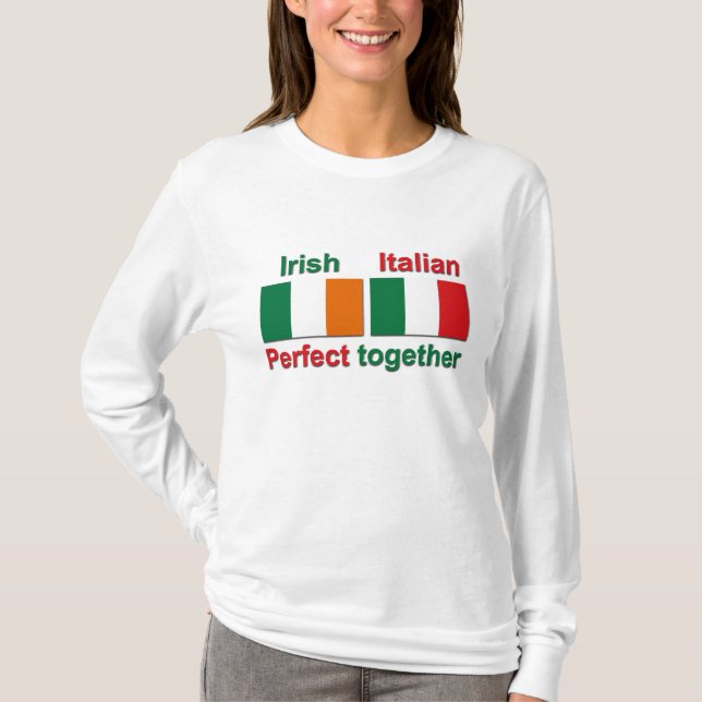Camiseta ¡Italiano irlandés - perfeccione junto! (Anverso)