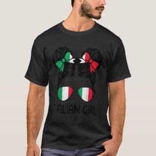 Camiseta Italiano Messy Hair Italia Orgullo Patriótico