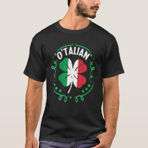 Camiseta Italiano O'talian Día de San Patricio Sham bandera