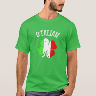 Camiseta Italiano O'talian Día de San Patricio Sham bandera