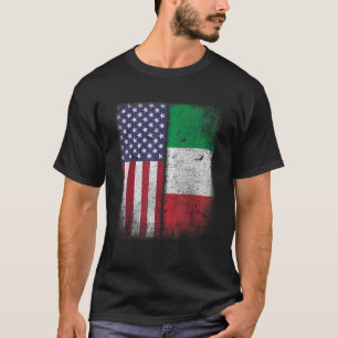Camiseta Italiano Roots Americano Nacido Italia Bandera Est