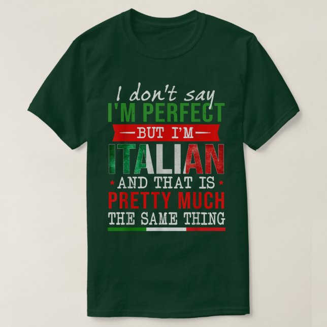 Camiseta Italiano Roots Pero Soy Italiana Graciosa Cultura  (Diseño del anverso)