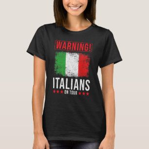 Camiseta Italianos: Equipo Familiar Italiano De Aviso En Vi