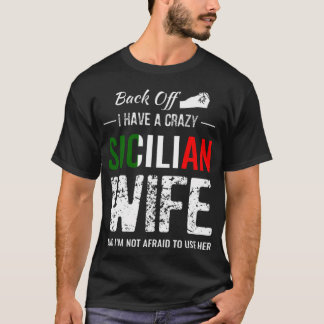 Camiseta Italy Flag Crazy Sicilian golfcoach funny bowling